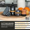 Rhino Wax Cutting Board Maintenance Kit: Oil, Wax, Applicator & Cloths view 2