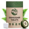 100% Plastic-Free Dishwasher Detergent Tablets, 100 Count, Free & Clear, Eco-Friendly Dishwashing Tablets, Natural, Sustainable view 1