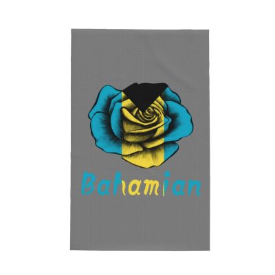 Bahamian Flag and Rose Premium Waffle Kitchen Towel Absorbent, Durable & Stylish Dish Towels for Drying Dishes Quick Drying Kitchen Towels Dish Rags 26 X 16 Inches