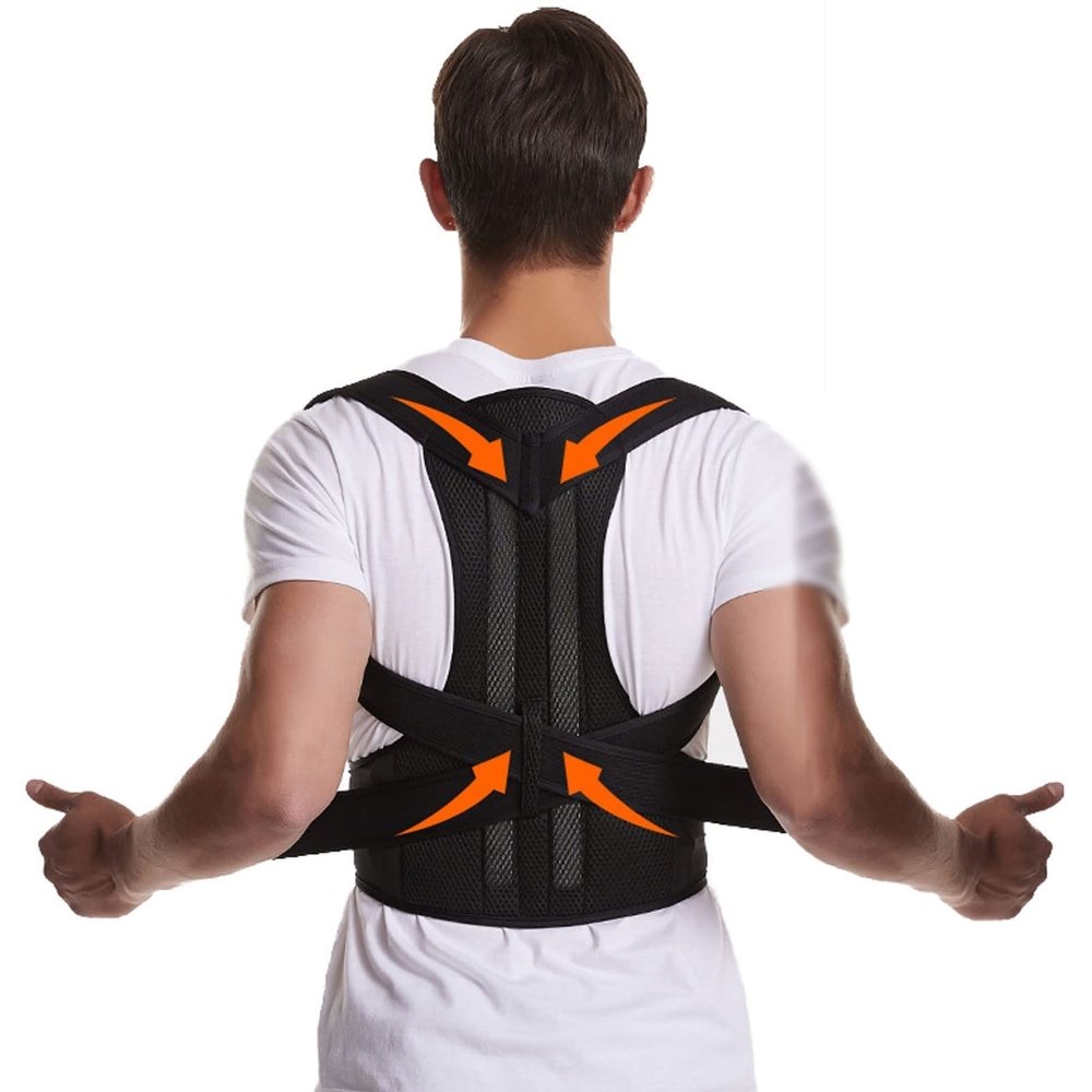 Plus Size 5XL Posture Corrector Adjustable Full Back Brace Relieve Back And Waist Pain Women Men Shoulder And Neck Stretcher Students Teens Scoliosis Hunchback Correction(X-Small)