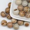 100pcs 16mm Ball Natural Picture Stone Sphere Round Decor Gifts view 1