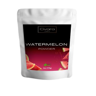 Civara Organic Watermelon Powder, 6oz & 12oz | 100% Natural Fruit Powder | No Sugar & Additives | Great Flavor for Drinks, Smoothie, Beverages | USDA Organic | Vegan | Gluten Free (6 Ounces)
