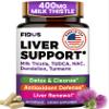 Liver Cleanse Detox & Repair - 400mg Milk Thistle (80% Silymarin) with NAC, Turmeric, Dandelion & TUDCA, Dose for Your Happy Daily Liver & Digestive, Liver Support Supplement - Made in the USA view 1