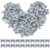 Loomesh Grey Mini Bows 1 Small Ribbon Bows for Cake Treats Premade Satin Hair Bow for Crafts Gift Wrapping Sewing Balloons Party Decoration 100PCS view 1