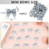 Loomesh Grey Mini Bows 1 Small Ribbon Bows for Cake Treats Premade Satin Hair Bow for Crafts Gift Wrapping Sewing Balloons Party Decoration 100PCS view 2