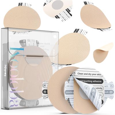 20pcs Adhesive Patches for Libre 3 Waterproof,Sensor Covers for CGM,Pre-Cut Backing with Easy-peel Tab for 10-14 DaysFull Cover No Glue in Center (Nude, 20pcs)