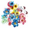 Set of 55 Edible Flowers & Butterflies Cupcake Toppers Wedding Cake Party Food Decoration Mixed Size & Colour for Anniversary (Flower Butterfly) view 3