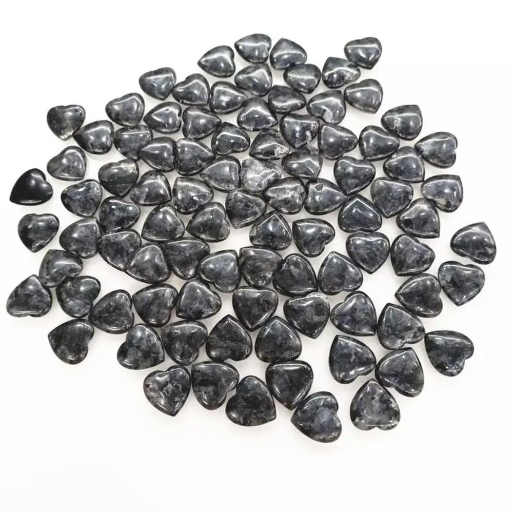 100pcs Natural ShimmerStone Heart Gemstone for Home Decor 20x6mm