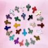 100pcs Natural Quartz Crystal Cross Gemstone for Home Decor 18x25mm view 1