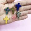 100pcs Natural Quartz Crystal Cross Gemstone for Home Decor 18x25mm view 4