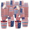 Jingmore 50 Pcs 4th of July Cups Patriotic Treat Snack Cups 10 oz American Flag Dessert Bowls 250th Anniversary Memorial Day Ice Cream Cup Red White Blue Bowls for Independence Day Party Supplies view 1