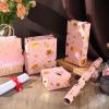 AmazingSpark 2026 Graduation Gift Wrapping Paper Roll 3D Embossing Gold Foil Gift Wrap Graduation Wrapping Paper for Class College School Ceremony Decor Party Supplies(Pink Gold,17 x 118 Inch) view 4