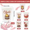 400 Pcs Chili Cook off Decorations Chili Cook off Supplies Include 200 Disposable Sample Tasting Paper Cups and 200 Wooden Spoons for Chili Cook off Bowls Chili Tasting Cups Chili Cook off Cups(4.5oz) view 4