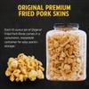 (1) Original Fried Pork Rinds, 16oz Resealable Jar Crunchy Premium Chicharrones High Protein Low Carb Alternative Crackling Savory Guilt-Free Home Office Party Snacks view 2
