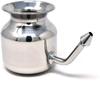 Grade Stainless Steel Ayurvedic Jal Neti Pot for Sinus Congestion and Nasal Cleansing Non-Corrosive Unbreakable Hygienic Smooth Nose Tip Snugly Fits Any Nostril with Cleaning Brush view 1