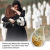 YASUBJAG Dance of Daisies Funeral Urns for Adult Ashes - Small Keepsake Burial Cremation Urn - Floral Pattern, White & Yellow, Aluminum, Polished Finish, 3 Inch, 4 Pcs view 4