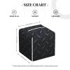 Black Diamond Plate Tissue Box Cover, Fashionable Decorative Storage Box, Suitable for Most Places view 4
