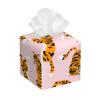 Cute Tiger Pink Tissue Box Cover, Fashionable Decorative Storage Box, Suitable for Most Places view 1