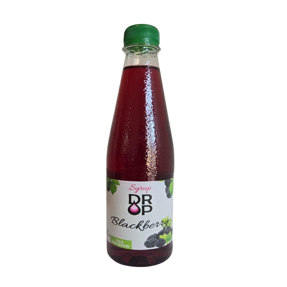 DROP Blackberry Syrup, Gourmet Natural Arromatic Flavors, 30% Concentrate Natural Fruit, Great for Cocktails,Lemaonades,Tea's & Desserts Toppings (16.9floz) Gluten-Free, NON-GMO