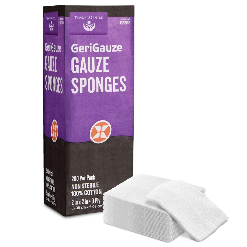 2x2 Gauze Sponges Non Sterile - 200 Gauze Pads for Medical Facilities, Wound Care, and First Aid - 8 Ply Woven Pads
