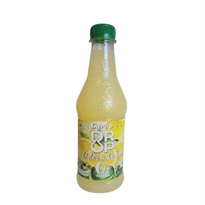 Drop Elder & Lemon Sugar-Free Syrup,Natural Stevia,100% Pure Extract,Natural Sweet,16.9floz,Premium Flavoring,30% Concentrate,Zero Calories,Non-GMO Diabetic & Keto-Friendly,Ideal for Drinks & desserts