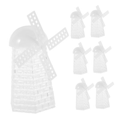 FOYTOKI 12Pcs Creative Transparent Windmill Sweets Candy Boxes Present Packaging for Birthday Treats Party Favor Storage Container for Cookies and Candies