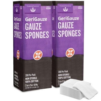 2x2 Gauze Pads Non Sterile - 2 Pack with 400 Gauze Pads for Medical Facilities, Wound Care, and First Aid - 8 Ply
