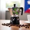 El Pantry Puerto Rico Greca Gift Set | Boricua Art Stovetop El Coqui Moka Pot | with Authentic Cafe Borinquen | Cafetera, 6 Espresso Cups (Cafe Borinquen) view 3