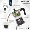 El Pantry Puerto Rico Greca Gift Set | Boricua Art Stovetop El Coqui Moka Pot | with Authentic Cafe Borinquen | Cafetera, 6 Espresso Cups (Cafe Borinquen) view 4