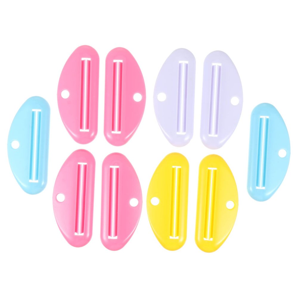 SEWOART 10pcs Bathroom Toothpaste Tube Squeezer Home Bathroomabs Plastic Squeezer Boys and Girls Toothpaste Dispenser