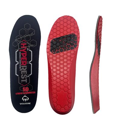 WOLVERINE HYPERREST Static DISSIPATING (SD) Insoles Polyurethane Cushioning, Shock Absorption, Coolmax Breathable Top-Layer Mens 12/13 Trim-to-Fit