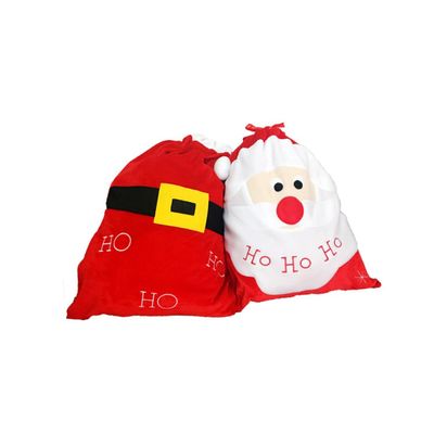 DINHEAROM Big Santa Claus Present Bag Christmas Day Decor Holiday Sack Santa Bags for Classic Xmas Pocket for Christmas