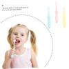 Gogogmee 3pcs Hum Boys and Girls Toothbrush Set Cartoon Bristle Brush Bulk Boy Girl Toothbrush Soft Cozy Pink Yellow Blue view 3