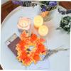 Ciieeo Fall Pumpkin Candle Artificial Leaf Wreath for Thanksgiving Day and Fall Decor Rustic Centerpiece for Weddings and Seasonal Celebrations view 2