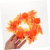 Ciieeo Fall Pumpkin Candle Artificial Leaf Wreath for Thanksgiving Day and Fall Decor Rustic Centerpiece for Weddings and Seasonal Celebrations view 3