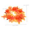 Ciieeo Fall Pumpkin Candle Artificial Leaf Wreath for Thanksgiving Day and Fall Decor Rustic Centerpiece for Weddings and Seasonal Celebrations view 4