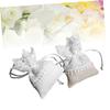 Didiseaon White Lace Drawstring Storage Bags Linen Burlap Present Pouches for Party Favors Wedding and Present Bags for Events and Special Occasions view 2