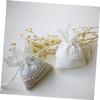 Didiseaon White Lace Drawstring Storage Bags Linen Burlap Present Pouches for Party Favors Wedding and Present Bags for Events and Special Occasions view 4