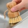 1/2pcs Bamboo Dish Scrub Brushes Cleaner Rust Dish Washing Brush Round Pot Net Brush Practical Household Cleaning Tools(1Xsisal Fiber) view 4
