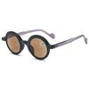 ABETOS Retro Round Reading Sunglasses Full Lens Reader Sunglasses UV400 Protection Outdoor Sun Readers Men Women, Black and purple+2.0 view 1