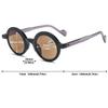ABETOS Retro Round Reading Sunglasses Full Lens Reader Sunglasses UV400 Protection Outdoor Sun Readers Men Women, Black and purple+2.0 view 2