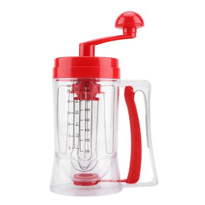 Handheld Batter Tool | Manual Pancake/Cupcake Mixer | ABS Baking Device with Scale | Safe & Easy to Maintain | 21.5cm for Cakes/Waffles