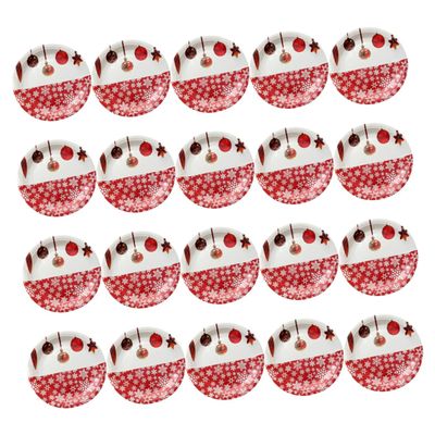 FOMIYES 20pcs Christmas Dessert Paper Plates Snowflake Design Tableware for Holiday Parties Year Celebrations and Events