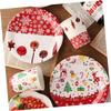 FOMIYES 20pcs Christmas Dessert Paper Plates Snowflake Design Tableware for Holiday Parties Year Celebrations and Events view 3