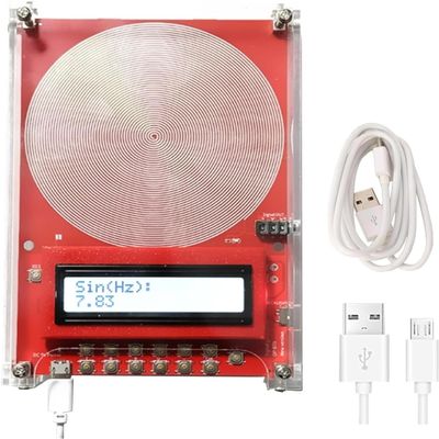 7.83Hz Frequency Generator for Healing, 0.1HZ-100000Hz Adjustable Schumann Wave Resonance Generator, Sine Signals Frequency Healing Device USB Powered Sound Frequency Machine (Red)