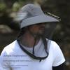 UPF50+ Outdoor Anti-Mosquito Hat with UV Protection, Breathable Foldable & Adjustable Mesh Sun Hat for Hiking Camping Fishing (US, Alpha, Large, 3X-Large, Light Gray) view 3