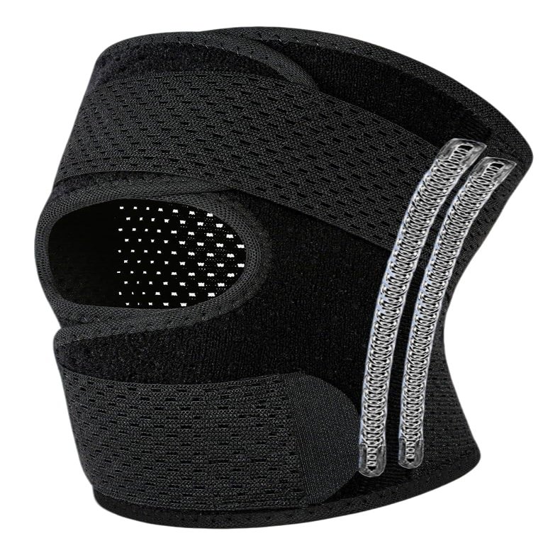 Knee Braces for Women Men Knee Braces for Knee Pain ACL MCL Arthritis Joint Pain Relief, Light Patella Brace with Side Stabilizers for Meniscus Tear, Adjustable Compression Sleeve Patellar Tendon Support Strap (Black-Right, Large)