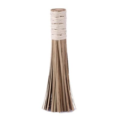 1/2pcs Natural Color Bamboo Wok Brush Handmade Traditional Cleaning Whisk Durable Pot Pan Cleaner Kitchen Tools 7 Inches Length(1Pc)