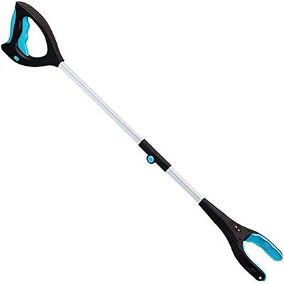 PEAKHILL LED Folding Grabber Tool, Ratcheting Pick Up Stick with Light, Reach Extension Arm