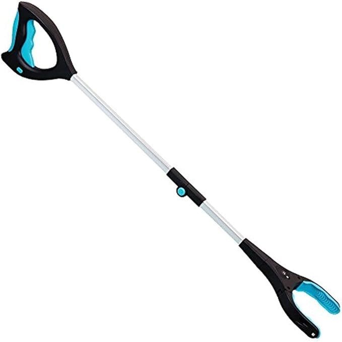 PEAKHILL LED Folding Grabber Tool, Ratcheting Pick Up Stick with Light, Reach Extension Arm